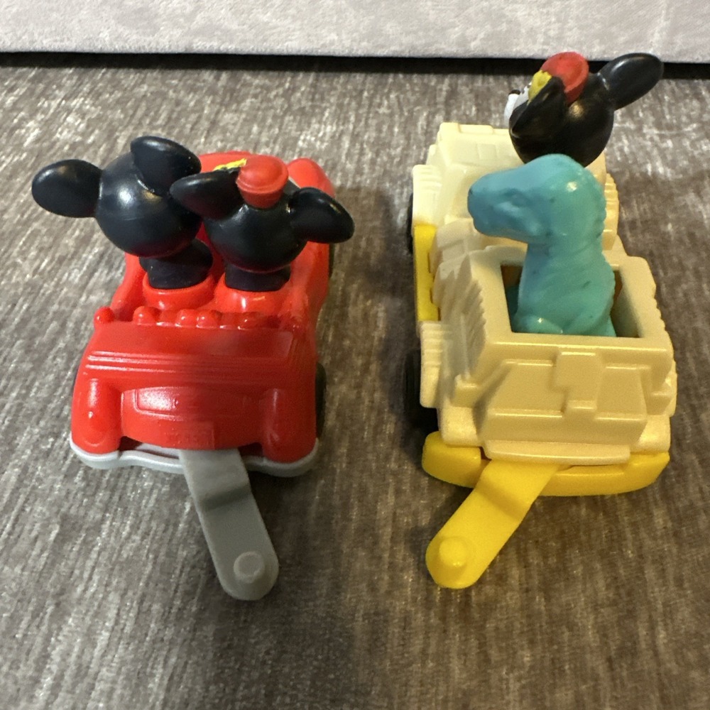 Lot Of 2 Mickey & Minnie Mouse Train Cars 2020 McDonalds Happy Meal Toy Dinosaur - Picture 5 of 9